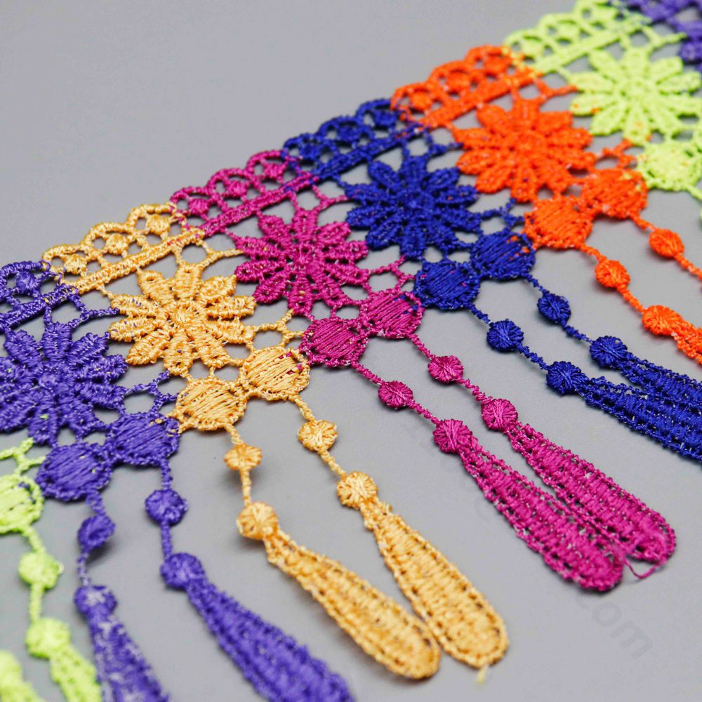 colorful fringe lace trim fashion trend social media