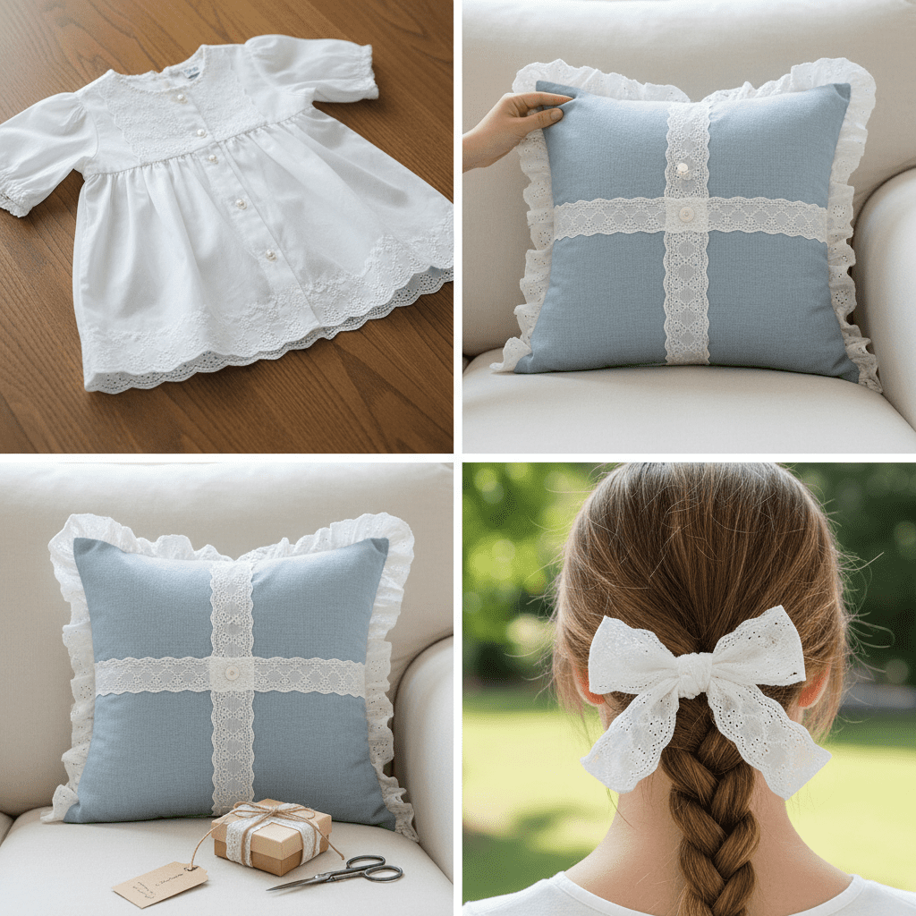 White Flower Embroidered Cotton Eyelet Lace Trim for Dress and Home Textiles