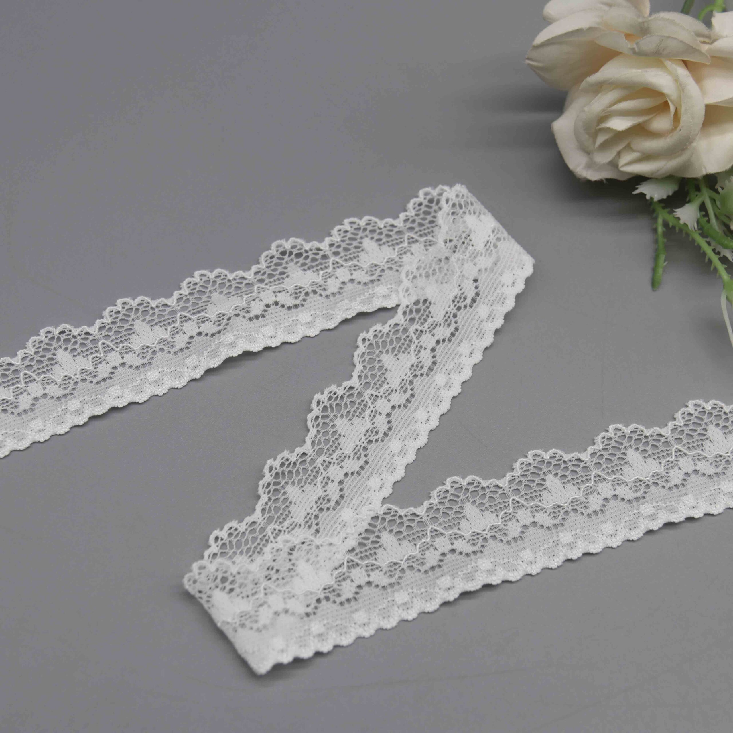 2.5cm Narrow Stretch Lace for Lingerie Straps and Decorative Accents - Image 4