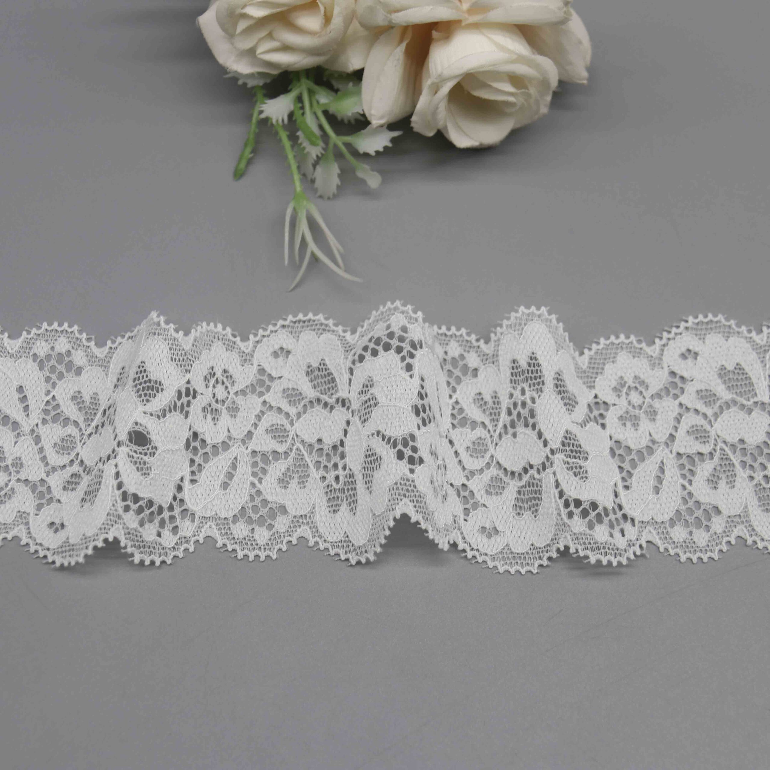 Stretch Galloon Lace for Lingerie Waistbands and Apparel Overlays - Image 2