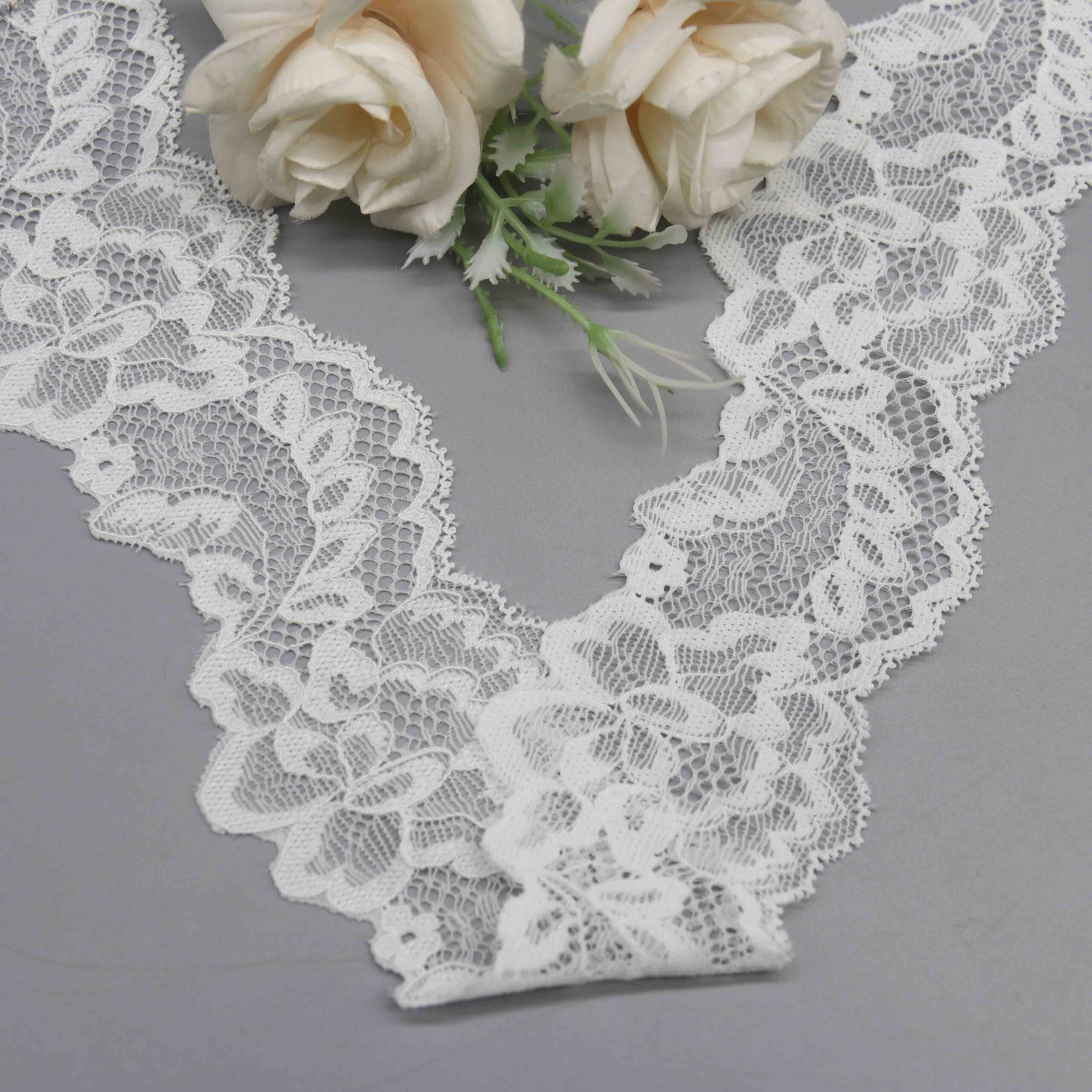 Wide Elastic Lace for Lingerie Bands and Apparel Cuffs - Image 4