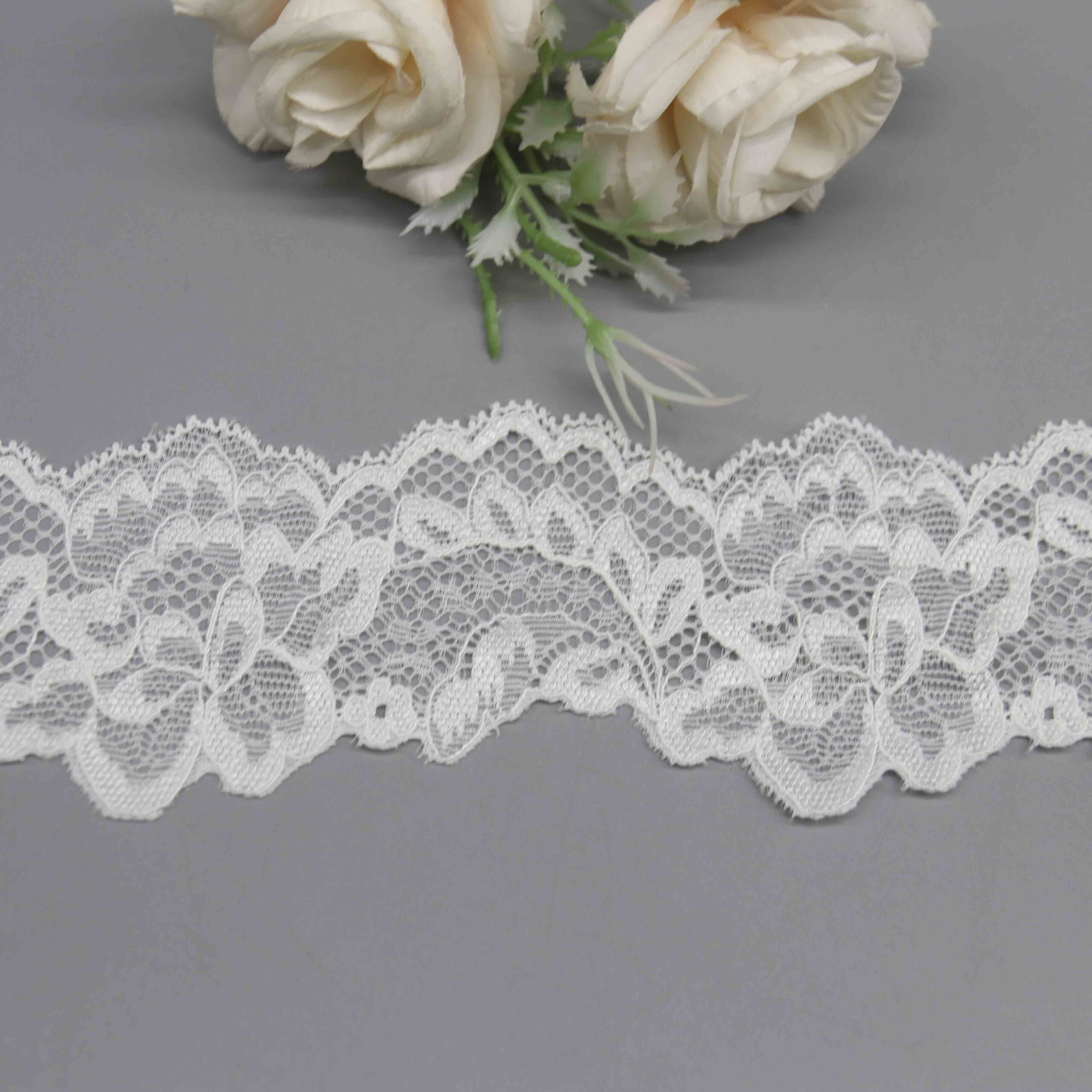Wide Elastic Lace for Lingerie Bands and Apparel Cuffs - Image 3