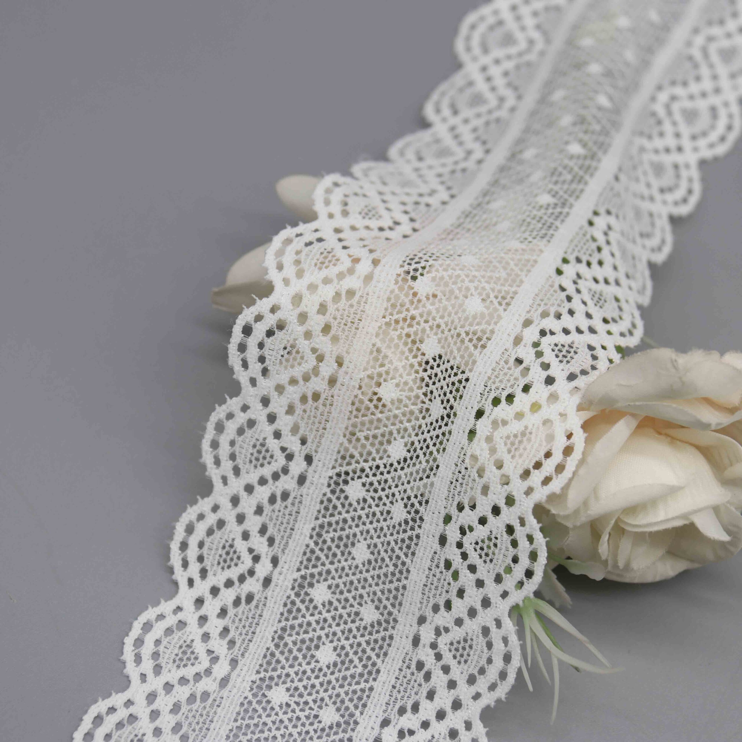 Geometric Stretch Galloon Lace for Lingerie Waistbands and Activewear - Image 2
