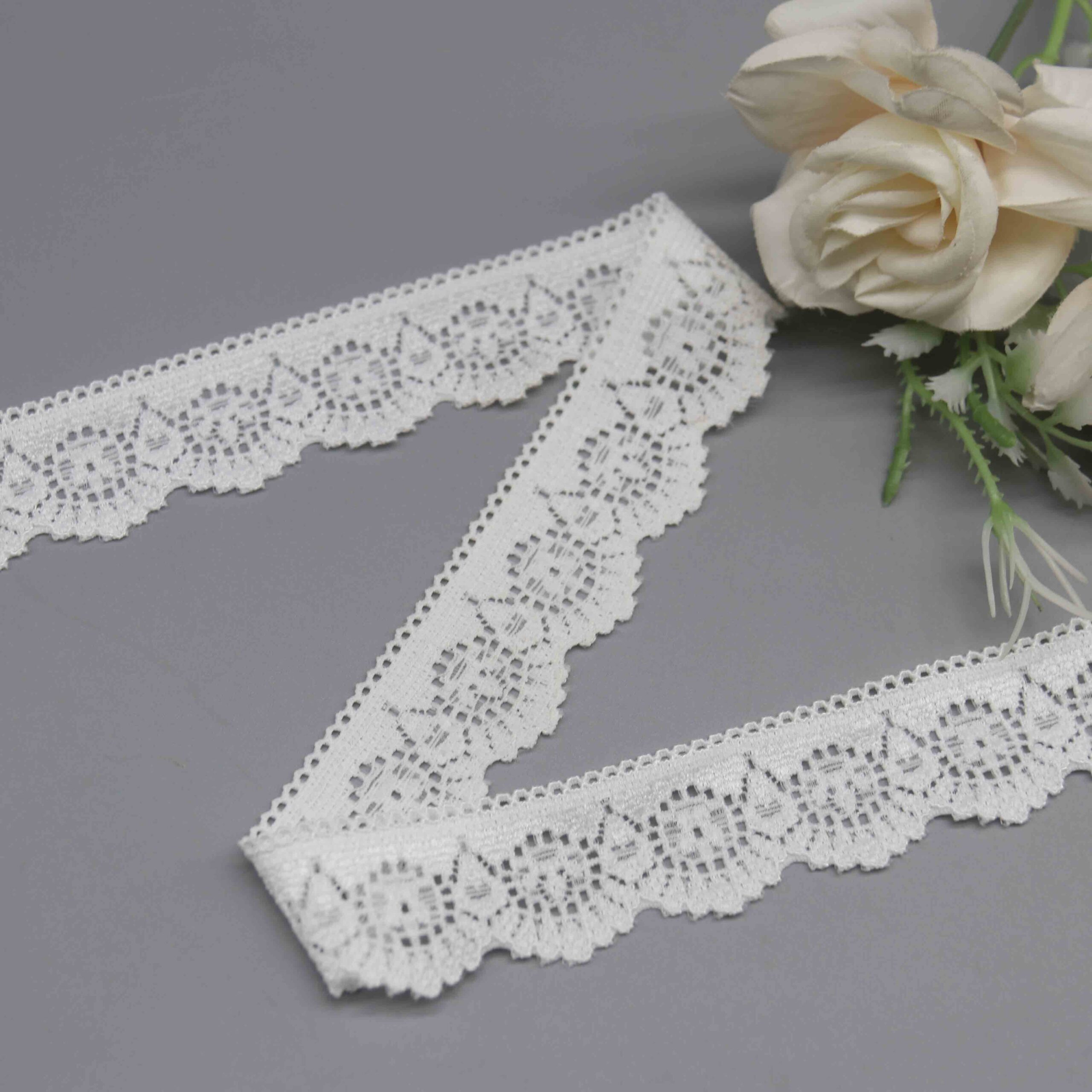 2.6cm Picot Edge Stretch Lace for Apparel Trimming and Necklines - Image 4