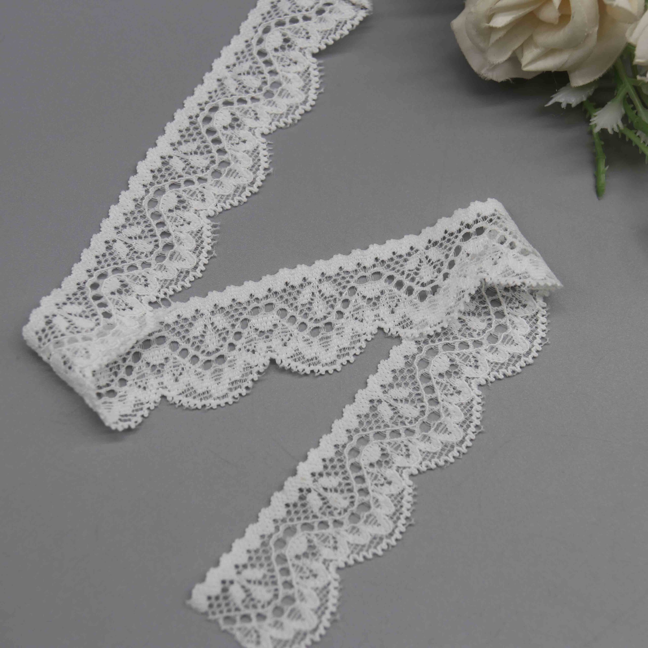 2.5cm Wavy Stretch Lace Trim for Lingerie and Decorative Crafts - Image 4