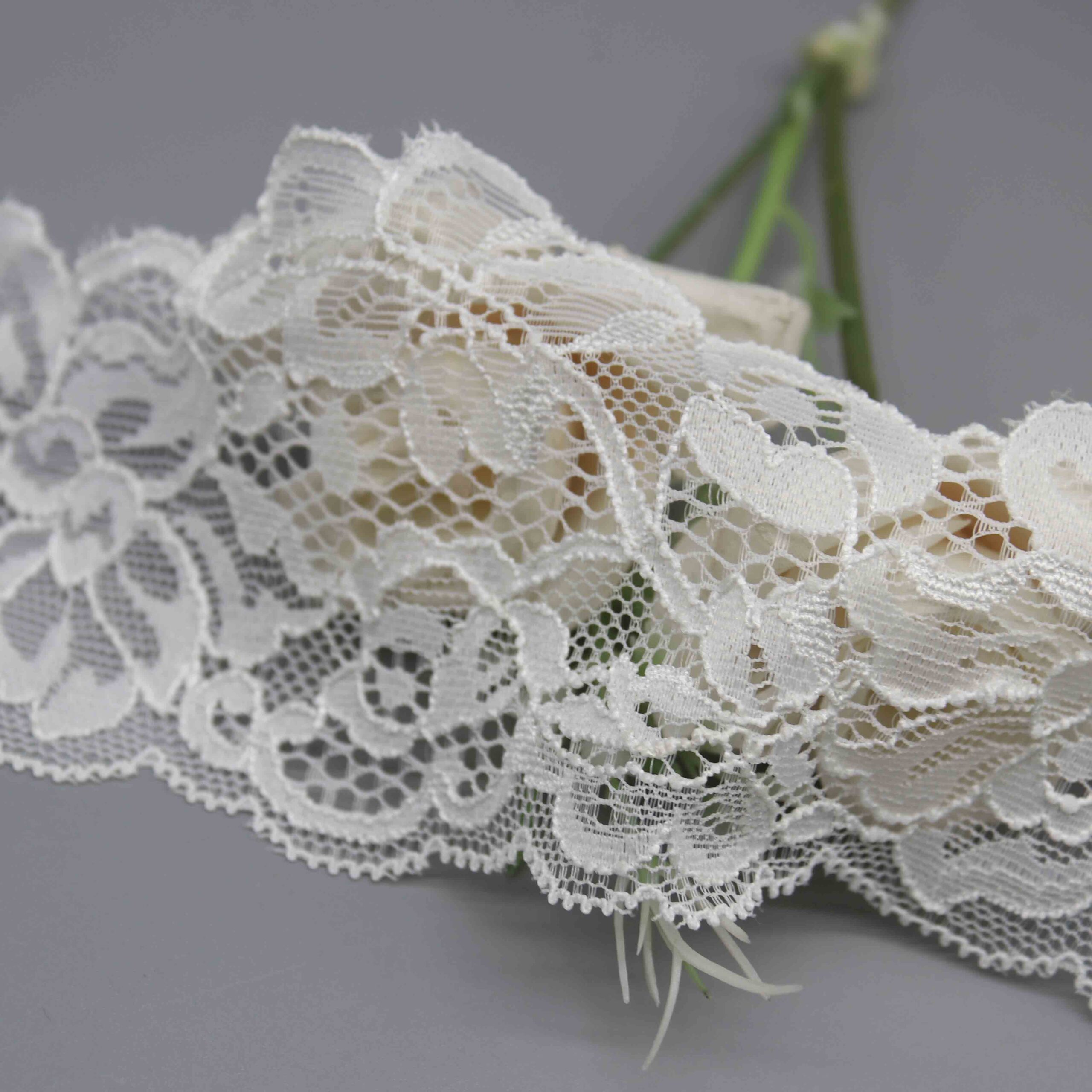 7cm Wide Floral Stretch Lace for Lingerie Bands and Garment Overlays - Image 3
