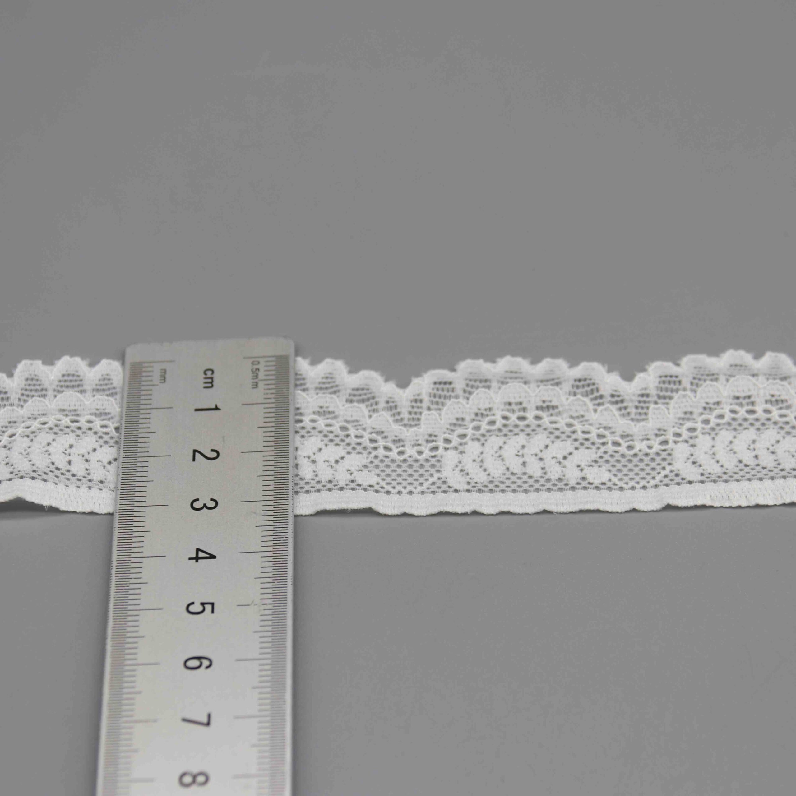 3.3cm Floral Stretch Lace Trim for Lingerie and Apparel Edging - Image 3