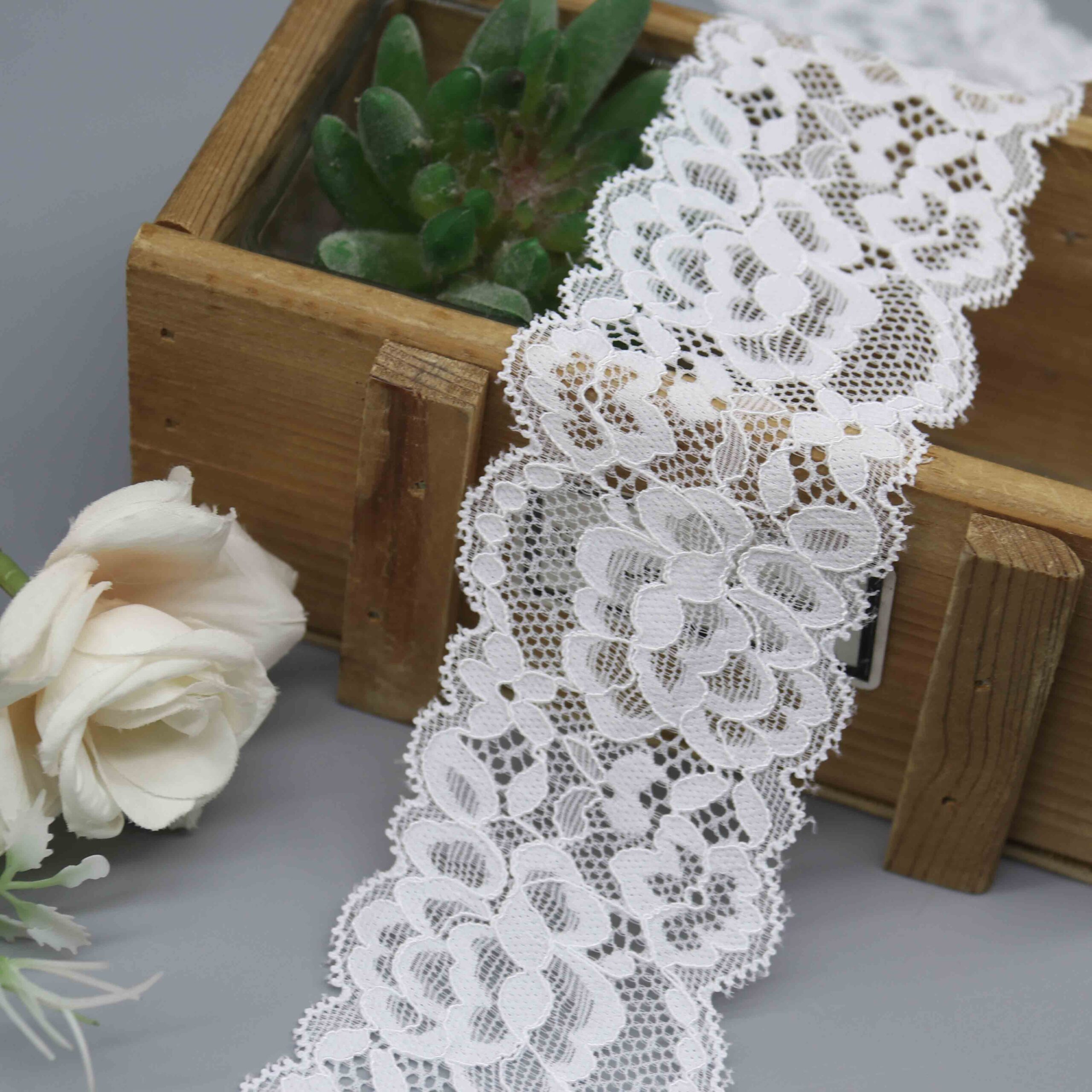 Floral Stretch Lace Trim for Lingerie and Garment Edging - Image 5