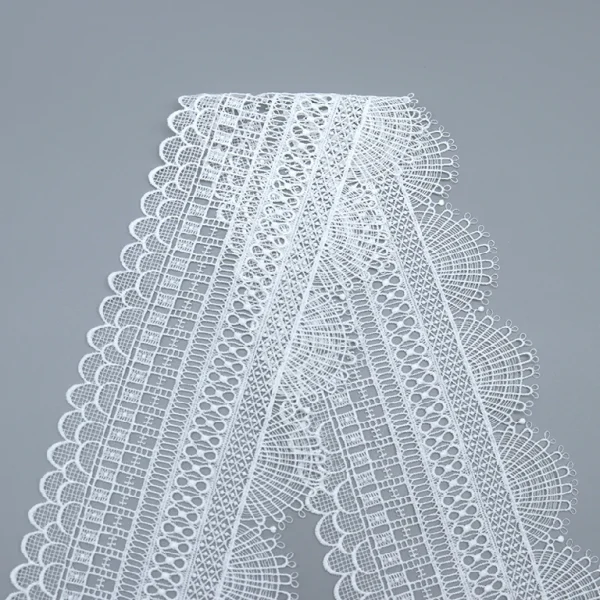 Premium water soluble lace featuring luxury embroidery trimming for garment design and sewing