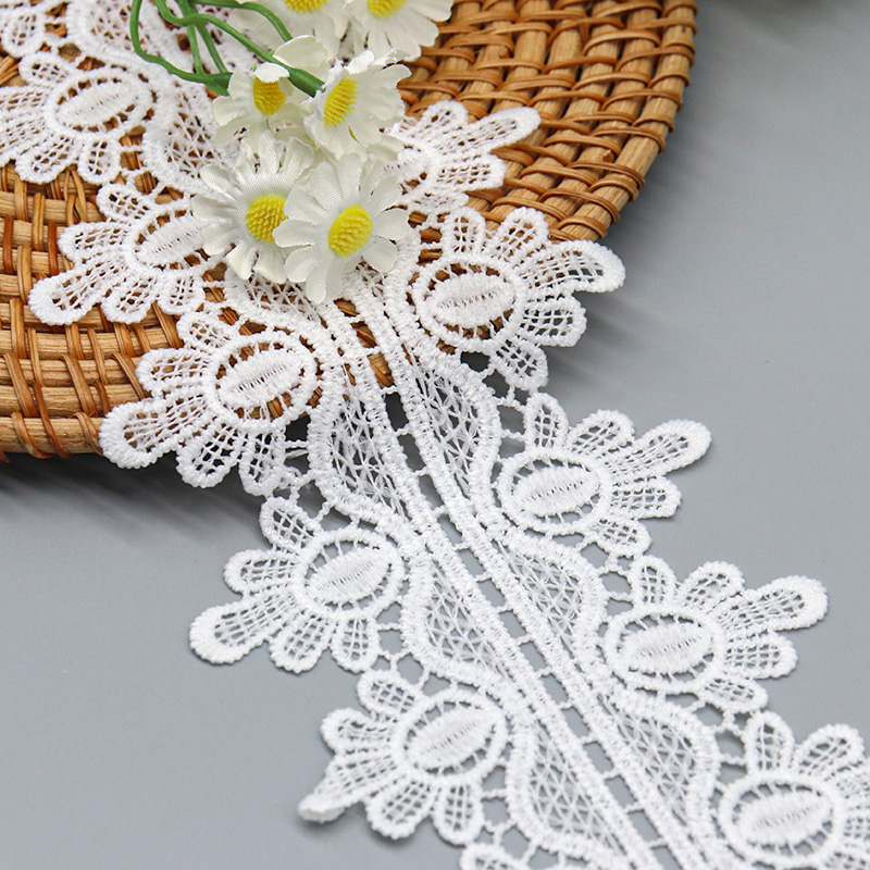 Soft trims illustrating how water soluble and chemical lace behave on stretch garments and lingerie edges.