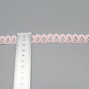 Wide, colorfully striped cotton lace trim, crafted for designers seeking bespoke options for statement garments and accessories.