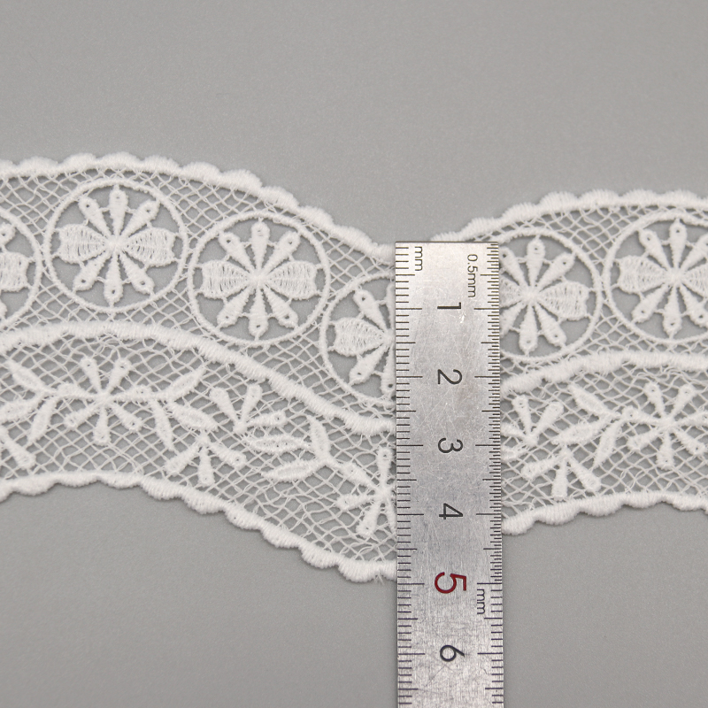 Vibrant image of high-end French customizable lace trim