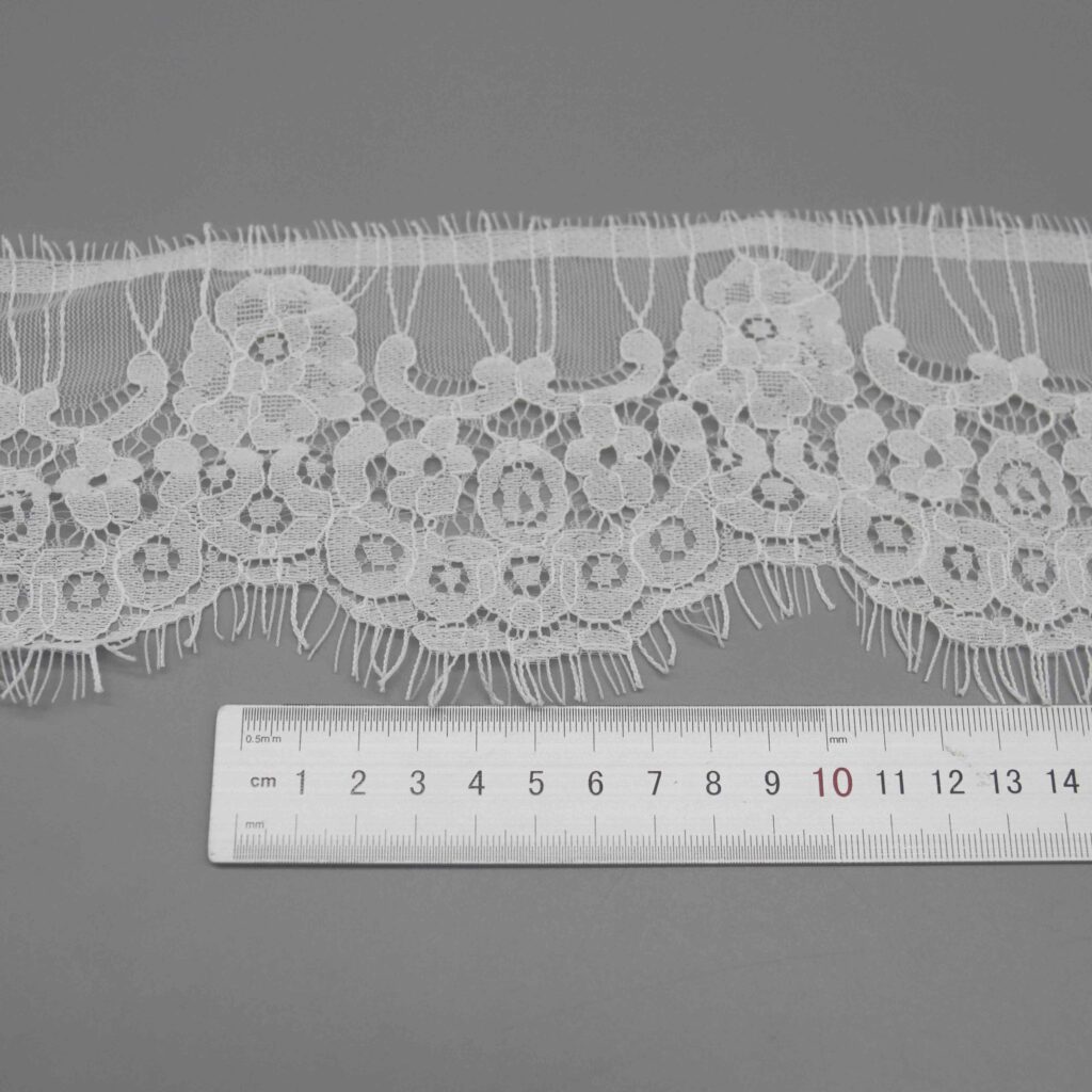 Horizontal ruler placement illustrating the spacing and scale of the bouquet design cycle