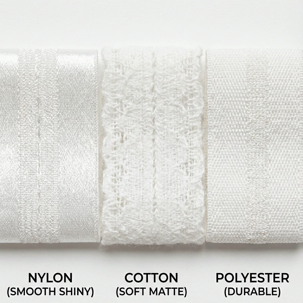 stretch lace material types nylon cotton polyester