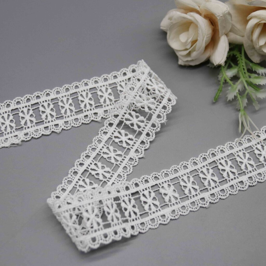 Backlit demonstration of the grid density and see-through characteristics of the ornamental band