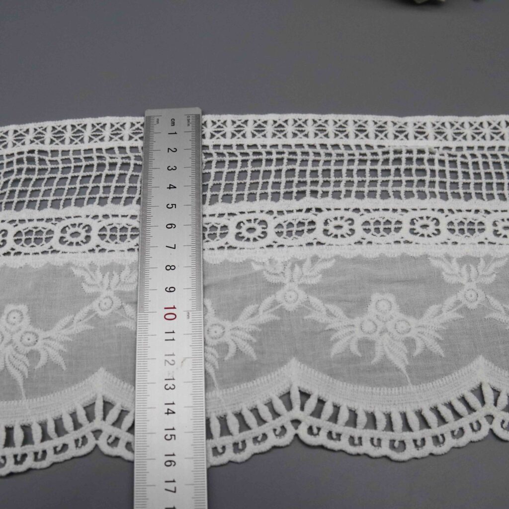 Horizontal ruler placement illustrating spacing and scale of Victorian bouquet design cycle