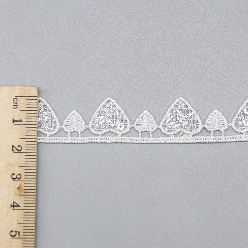 Narrow 100% Polyester Water Soluble Guipure Lace Trim